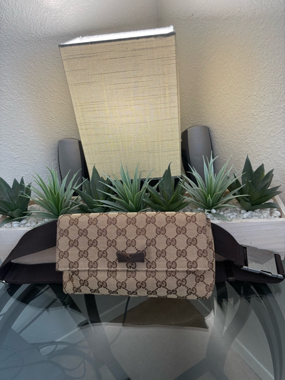 Gucci Brown GG Supreme Canvas Waist Bag